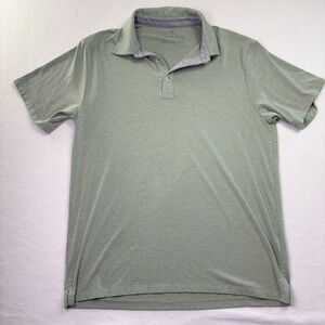 Men's Free Fly Polo Shirt Size Medium Light Green Soft Knit Performance Bamboo